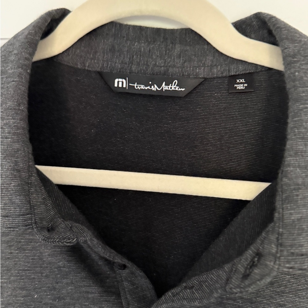 Travis Mathew ‘The Perfect Polo’ Golf or Casual Shirt Black/Grey Men’s XXL - Picture 4 of 9